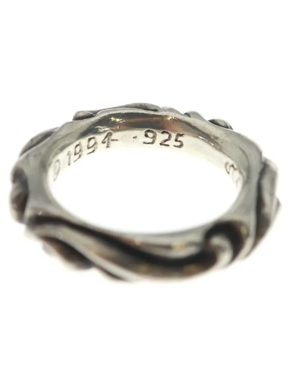 Chrome Hearts Scrl Band Scroll Ring Silver